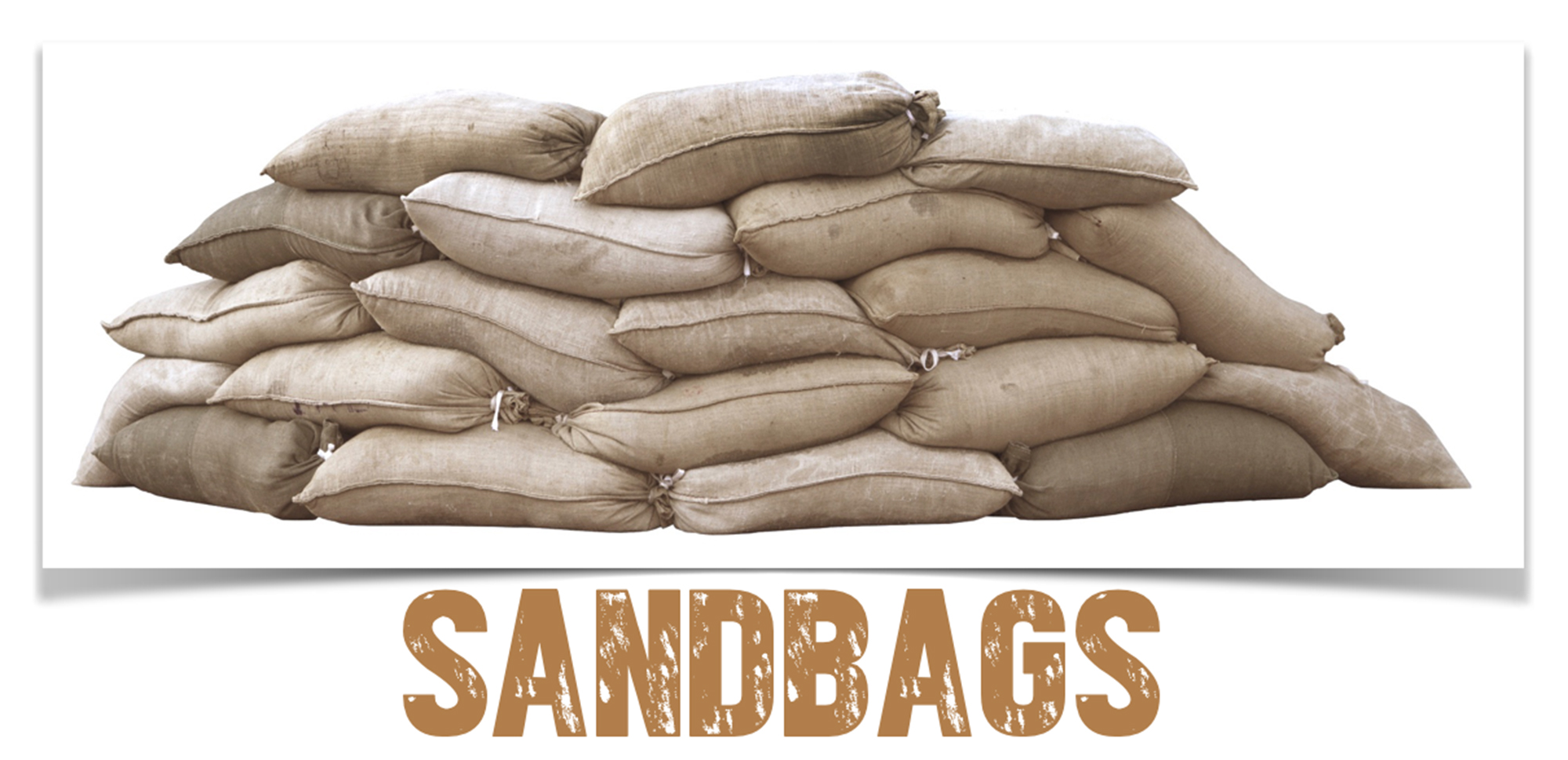 many sandbags piled up to make a small wall