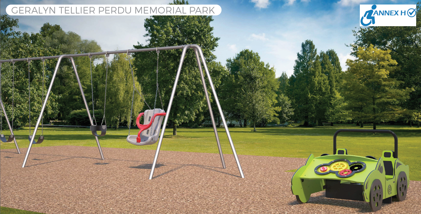 Image of swings and play car for children