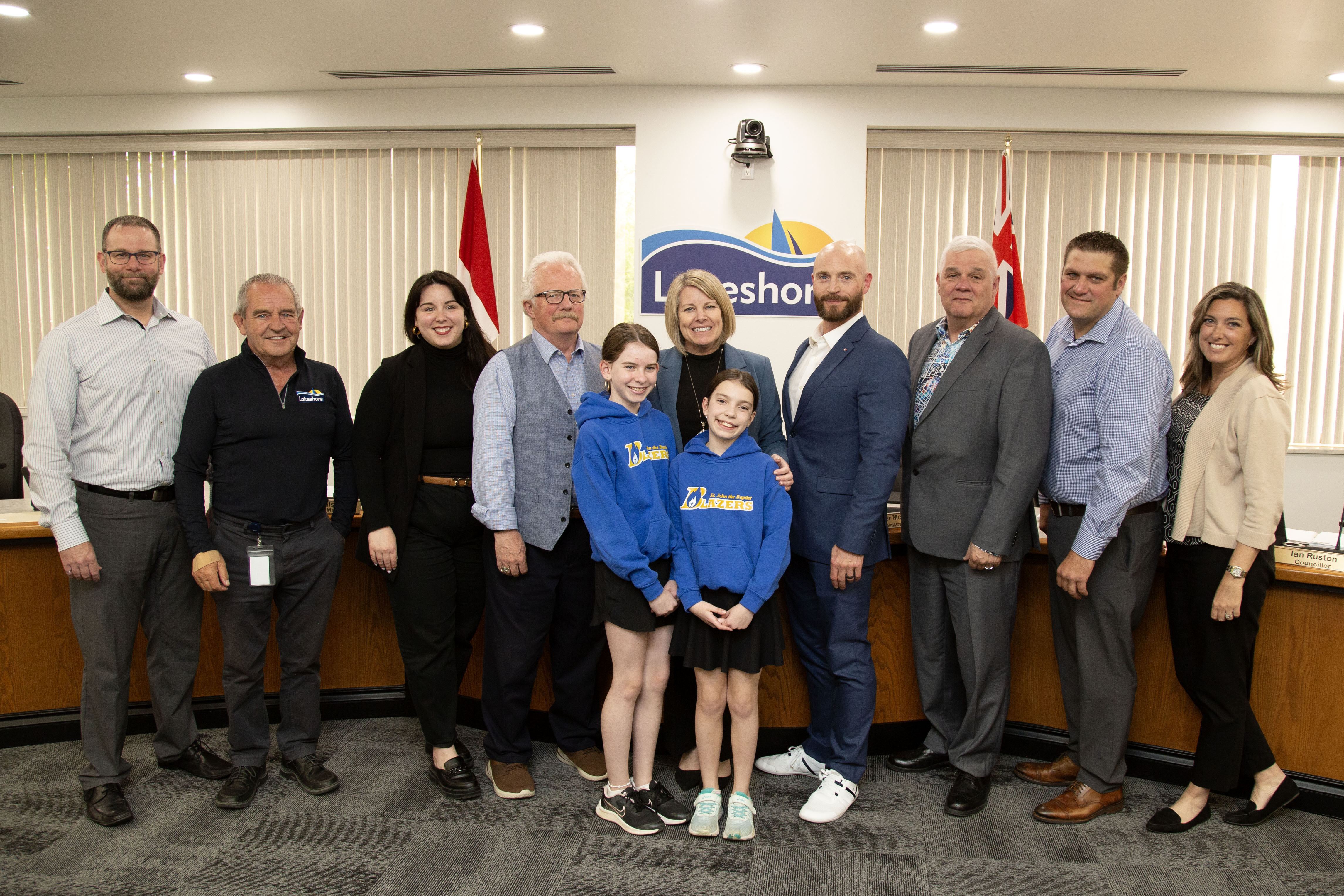Lakeshore Council with members of the St. John the Baptist choir.