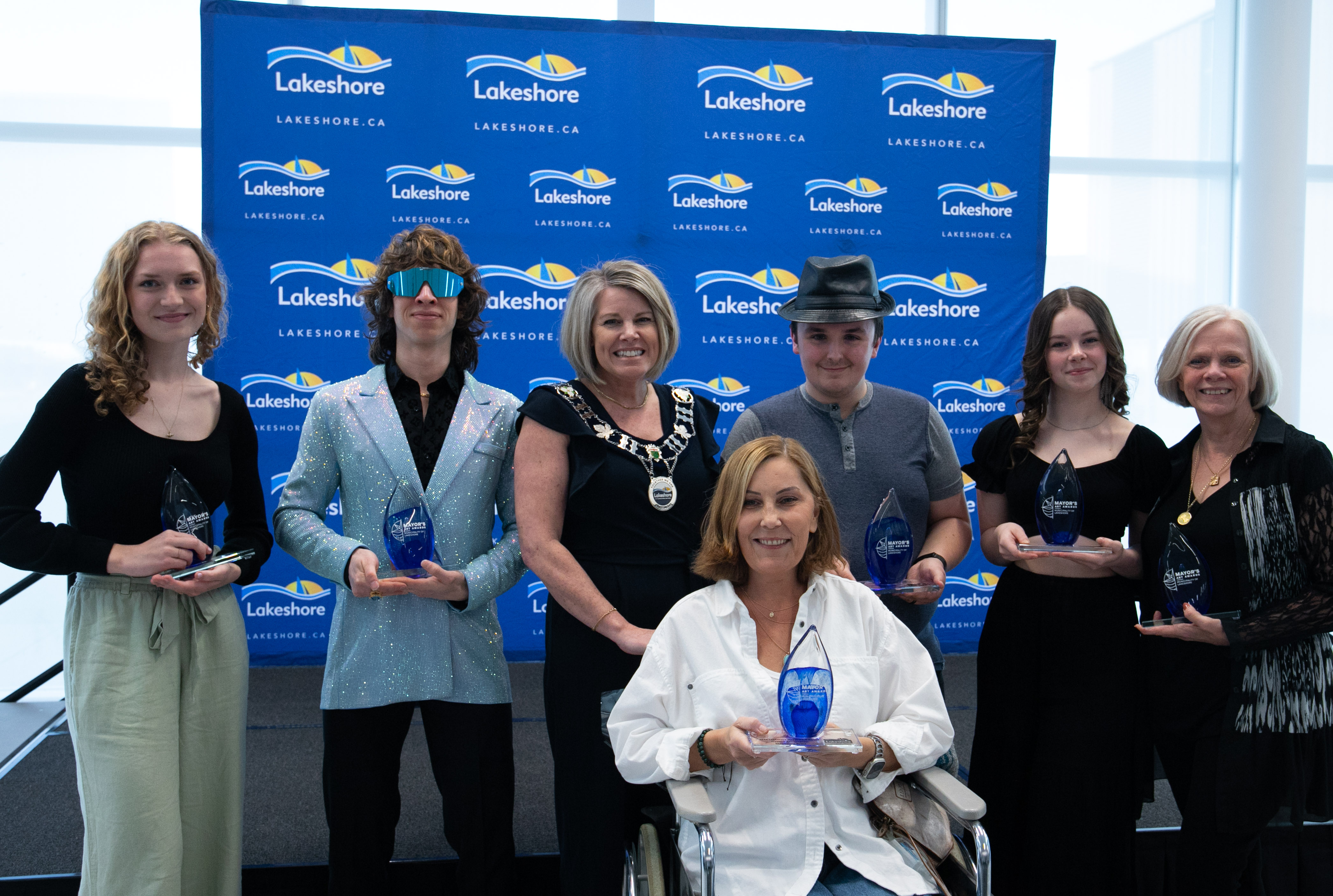 Group of Mayor's Art Award Recipients with Mayor Tracey Bailey