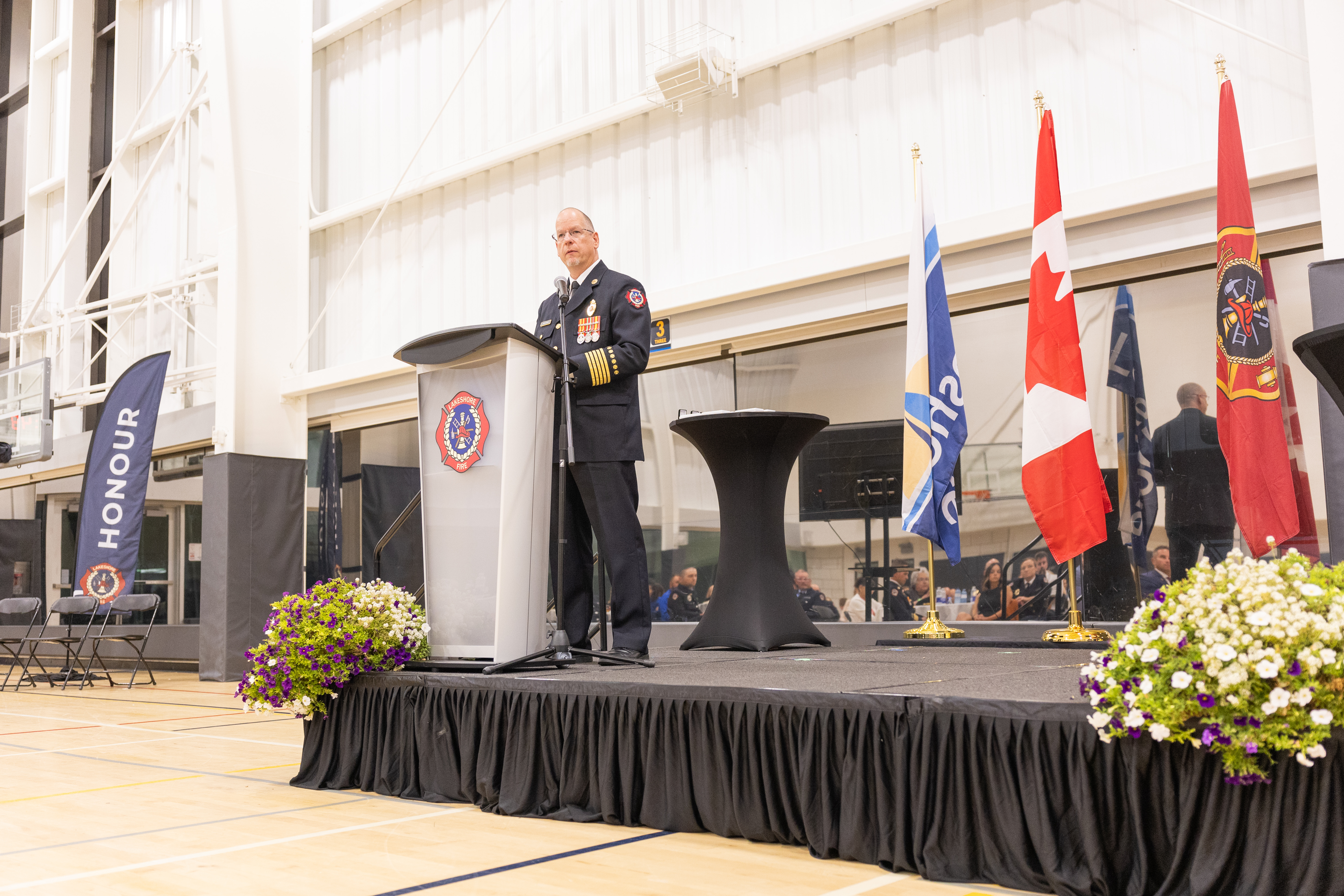 chief suchiu addressing the event.